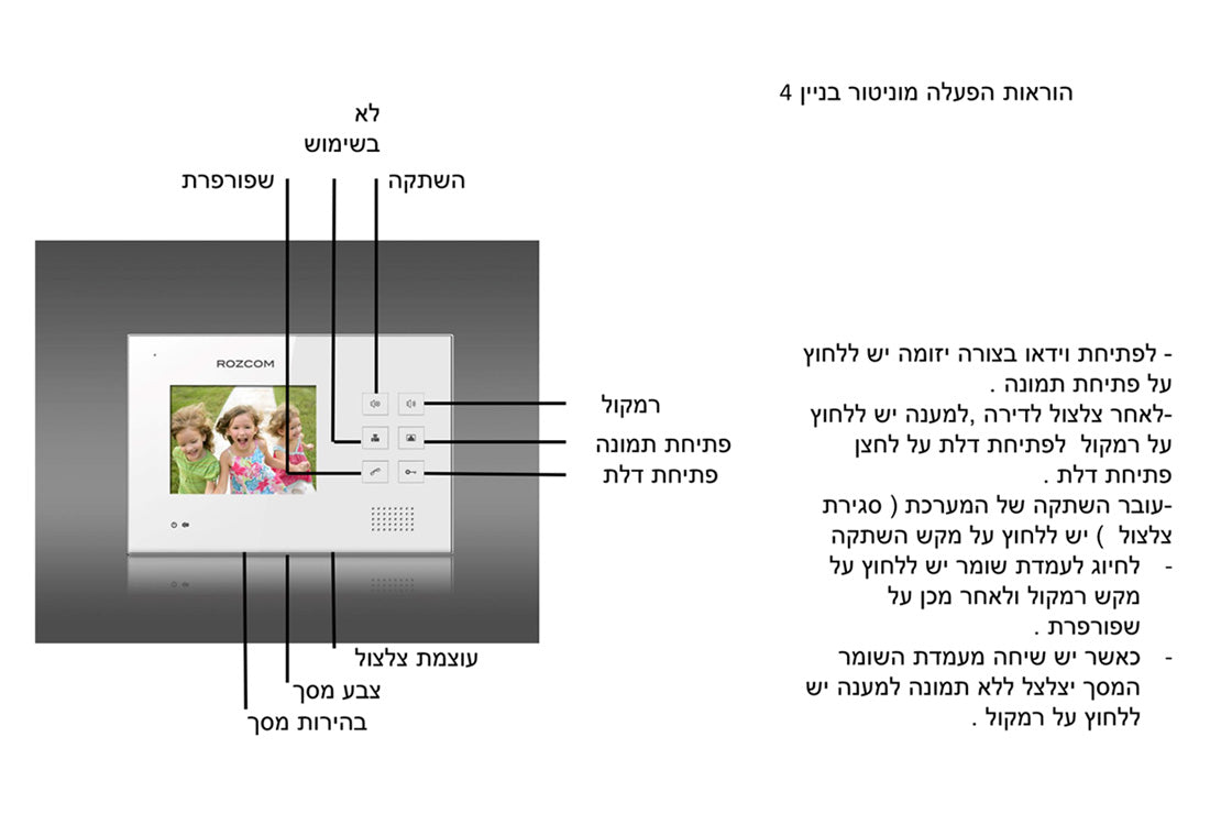 מוניטור 4.3 אינץ'